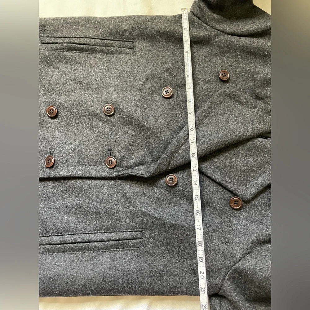 J.Crew women gray Melton Wool double Breasted Coats - Picture 14 of 16